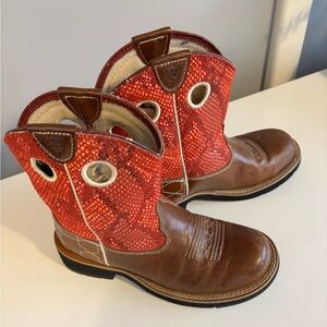 Kid’s Red and Brown Western Boots